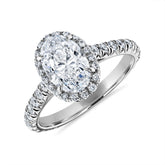 Oval-Cut Diamond Platinum Ring ✨💎